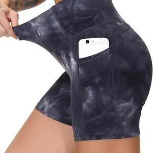 2 pack of Women's Shorts Black Tie-Dye and Grey Shorts. Size Large